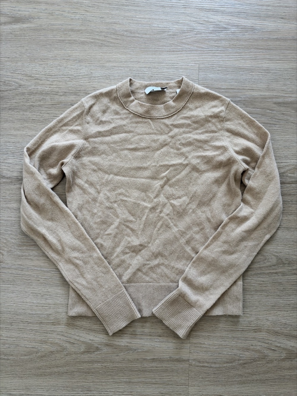 Vince Cashmere Blend Beige Minimalist Crewneck Size XS